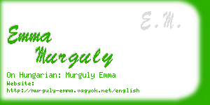 emma murguly business card